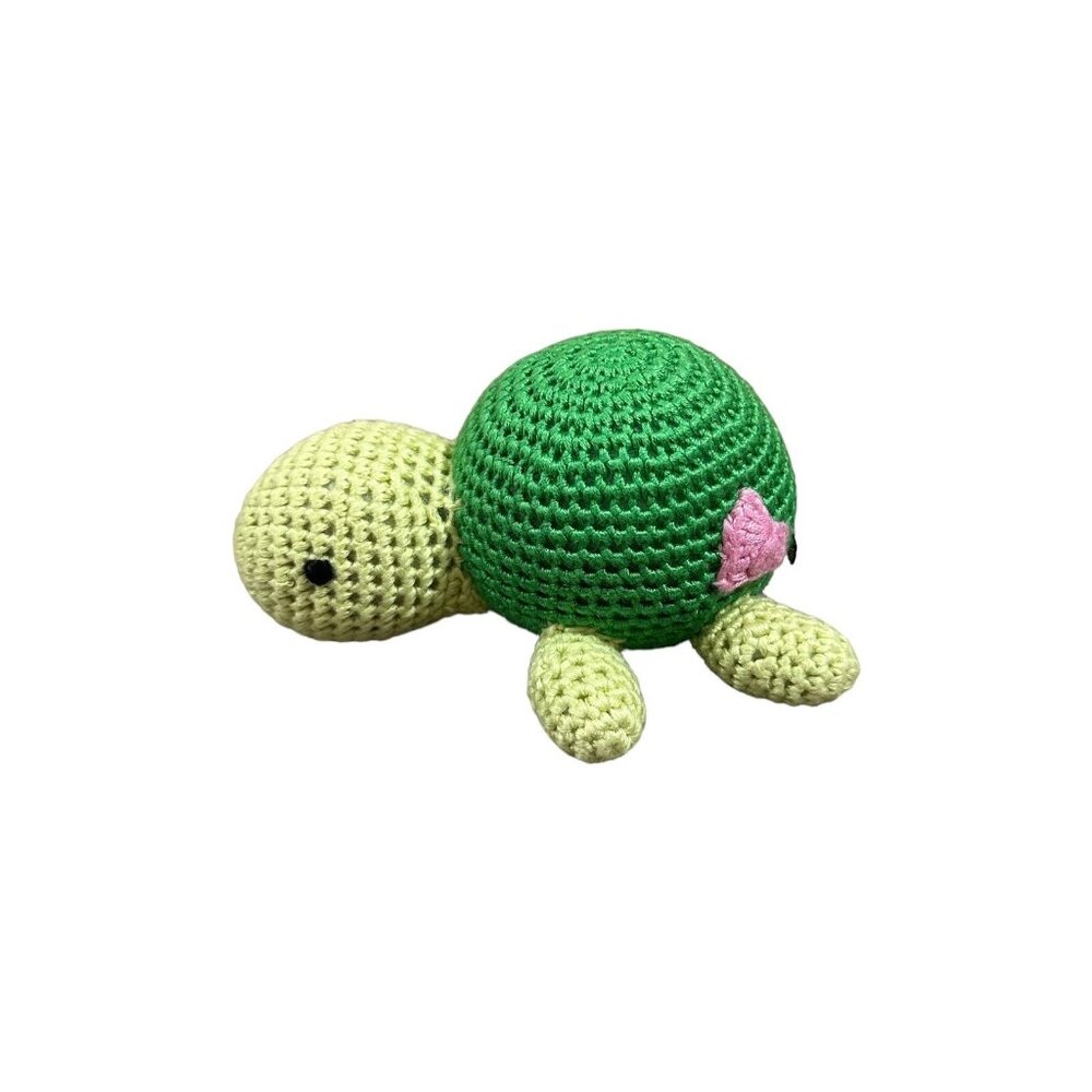 cheengoo turtle Crochet Toy Knitted Round Rattle Nursery Decor Plush? Animal